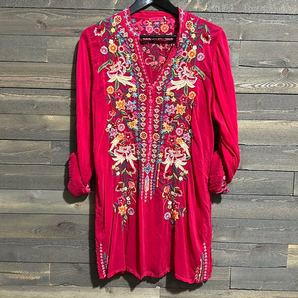 Pink Johnny Was tunic medium